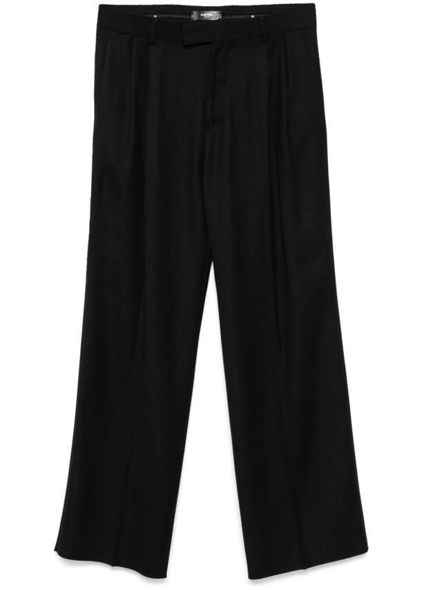 Double-pleat Trousers In Black Product Image