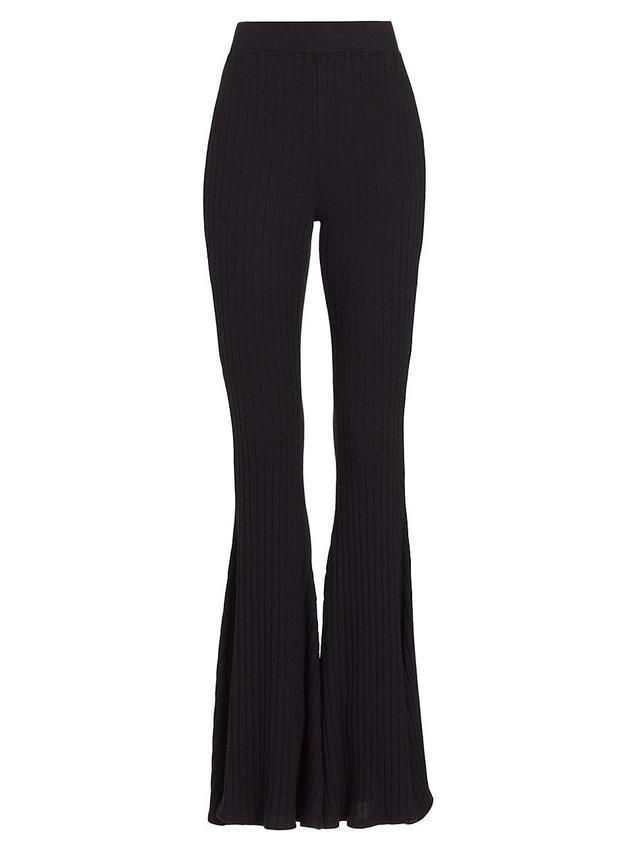 Womens Kiki Rib-Knit Flared Pants Product Image