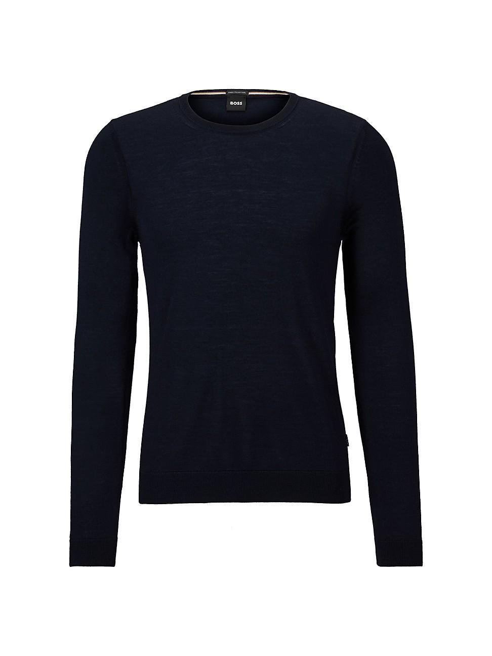 Boss by Hugo Boss Mens Slim-Fit Crew-Neck Sweater Product Image