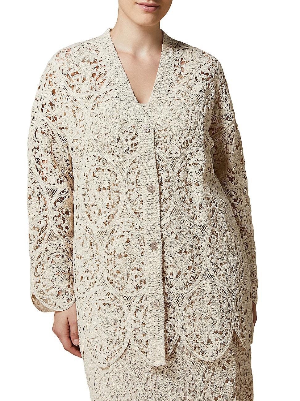 Womens Ardea Embroidered Lace Cardigan Product Image