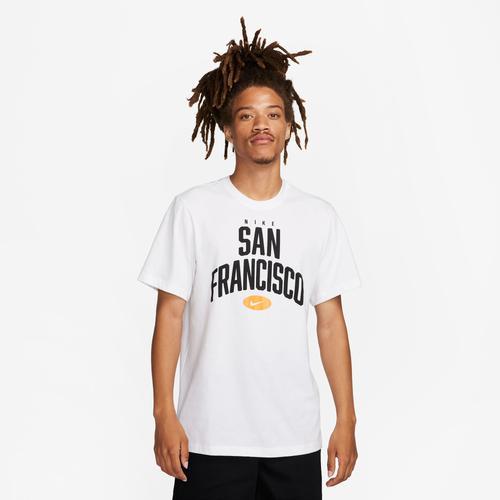 Nike Mens Nike City T-Shirt - Mens White/Black Product Image