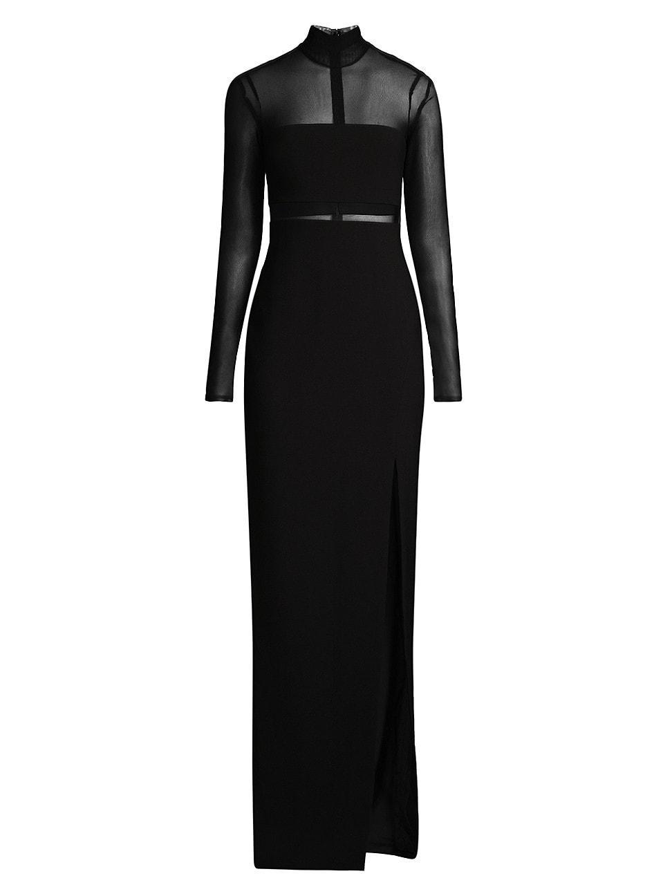 Womens Andie Semi-Sheer Turtleneck Gown Product Image