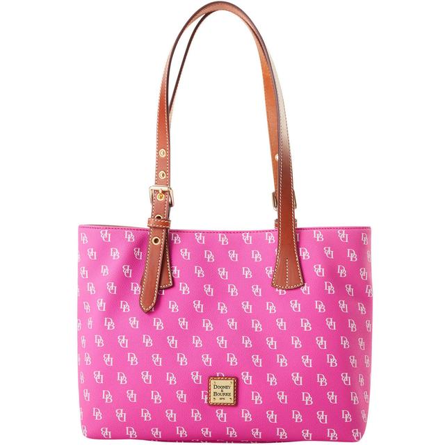 Dooney & Bourke Womens Gretta Small Hanna Coated Cotton Tote Bag in Fuchsia Product Image