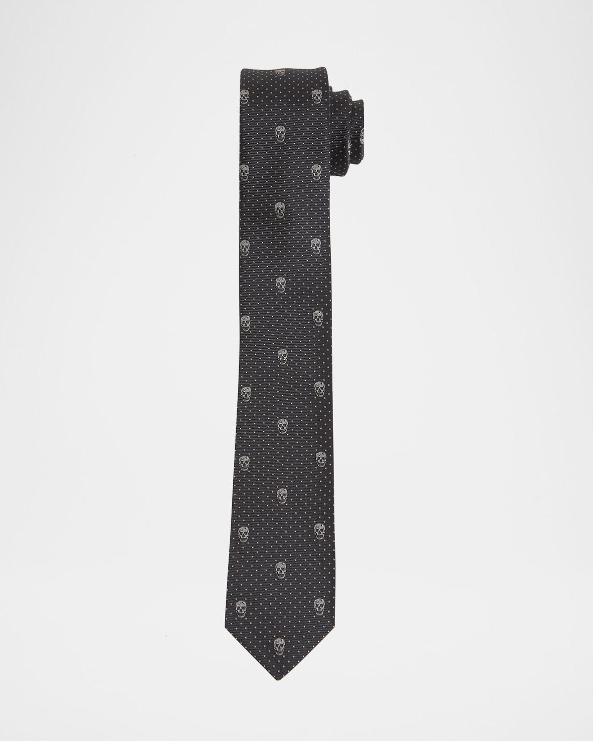 Men's Skull & Polka Dot Tie Product Image