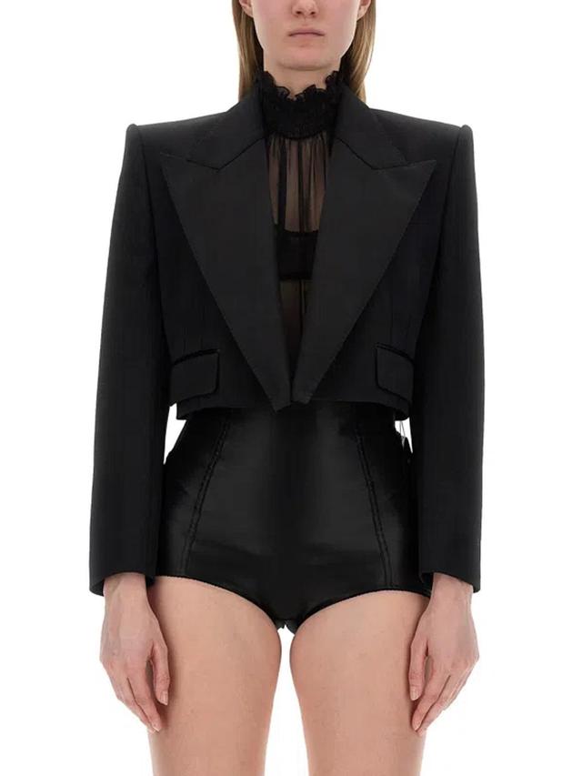 DOLCE & GABBANA Short Tuxedo Jacket In Black Product Image