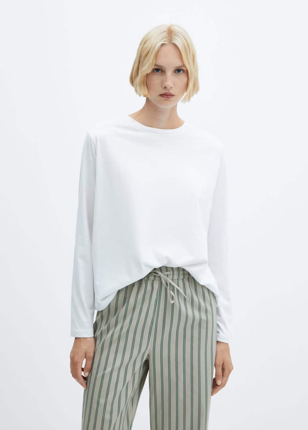 MANGO Stripe Cotton Pajamas Product Image