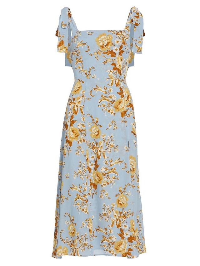 Womens Twilight Floral Chiffon Midi-Dress Product Image