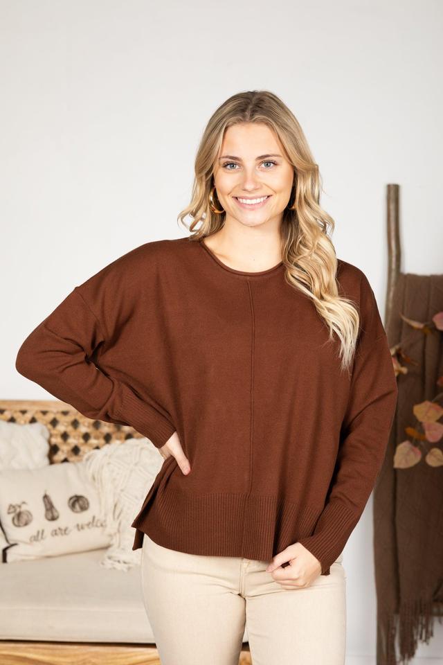 Drop Shoulder Pullover Sweater Product Image