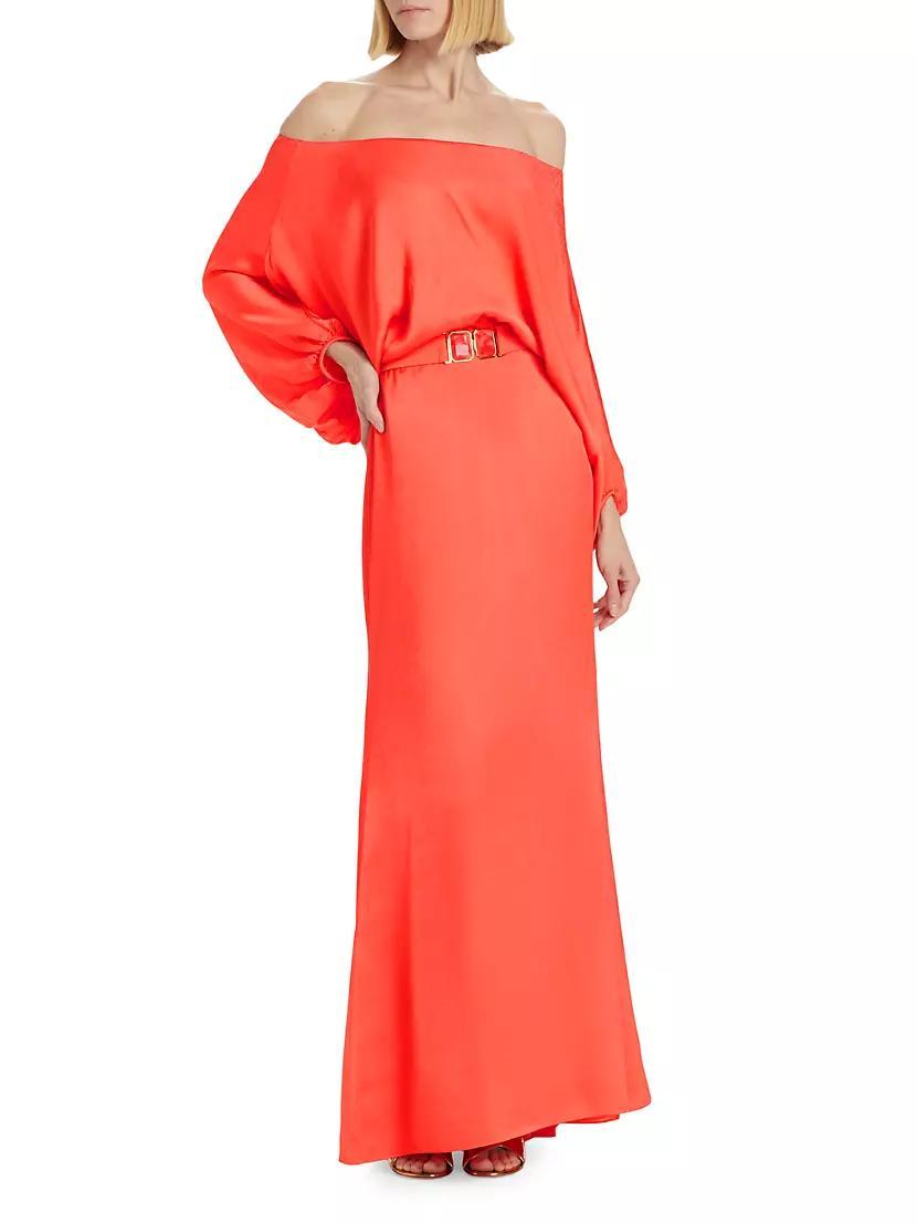 Lorella Belted Off-The-Shoulder Dress Product Image