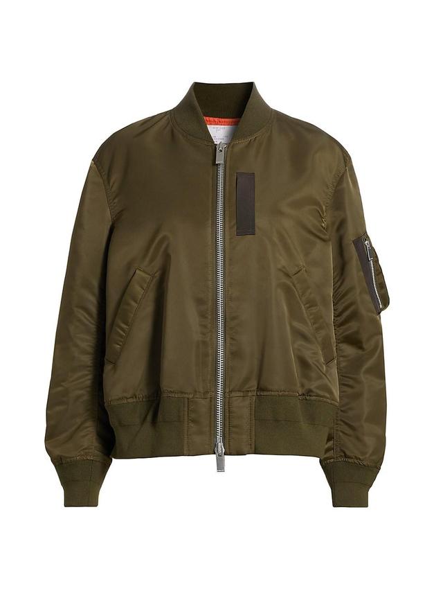 Womens Twill Bomber Jacket Product Image