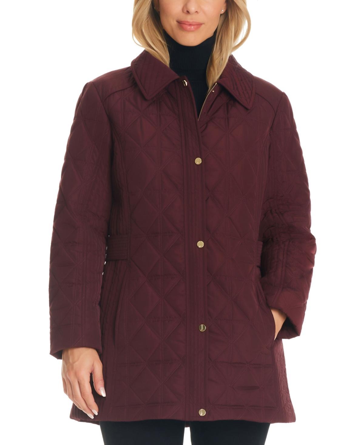 Jones New York Womens Hooded Quilted Coat Product Image