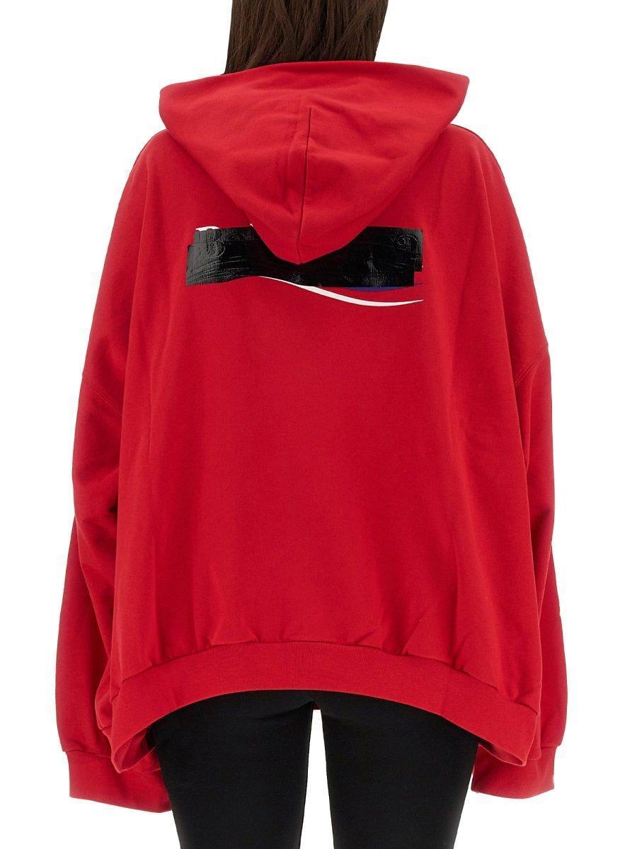 BALENCIAGA Sweatshirt With Logo In Red Product Image