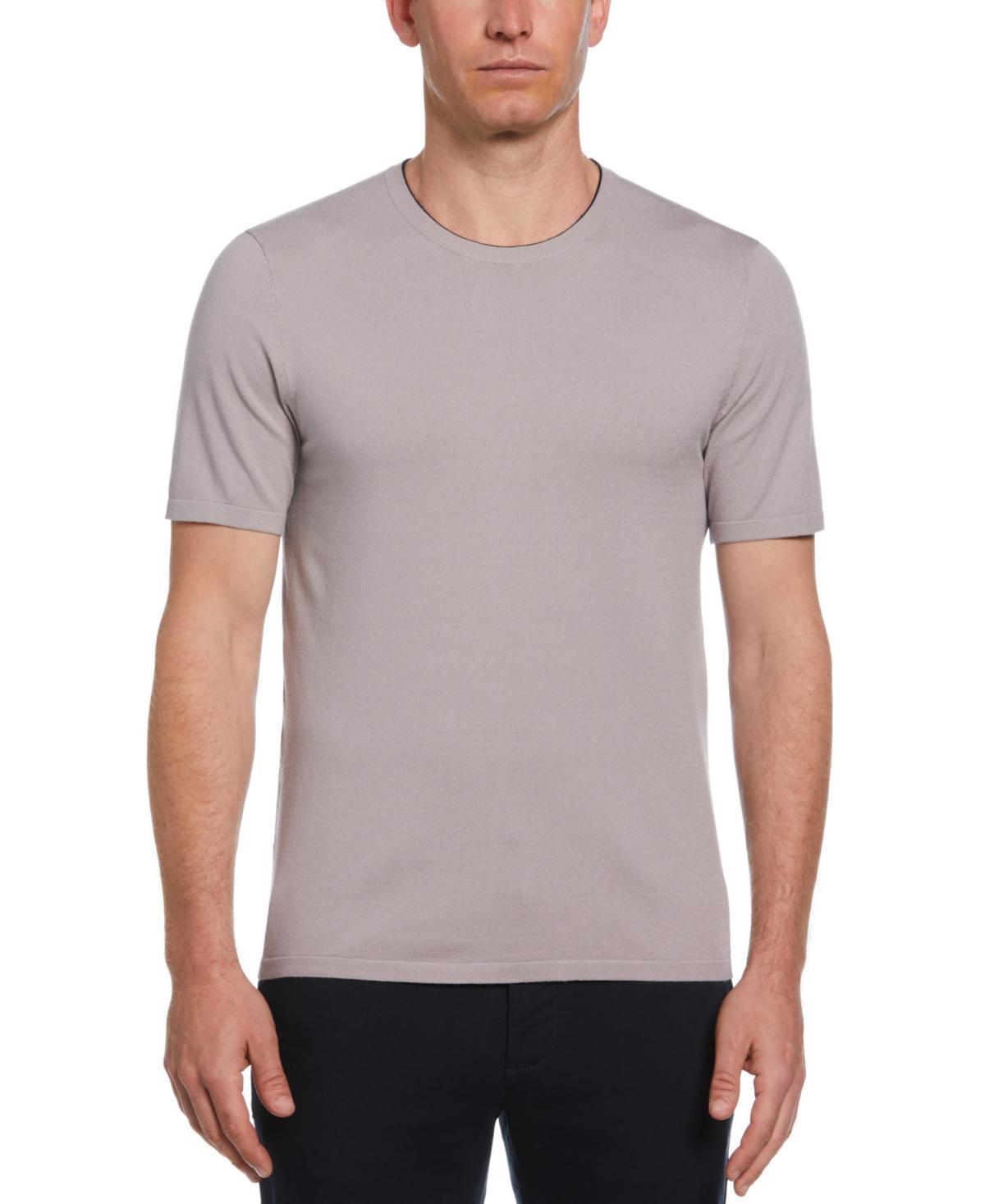 Perry Ellis Mens Short Sleeve Solid Crewneck Sweater Product Image