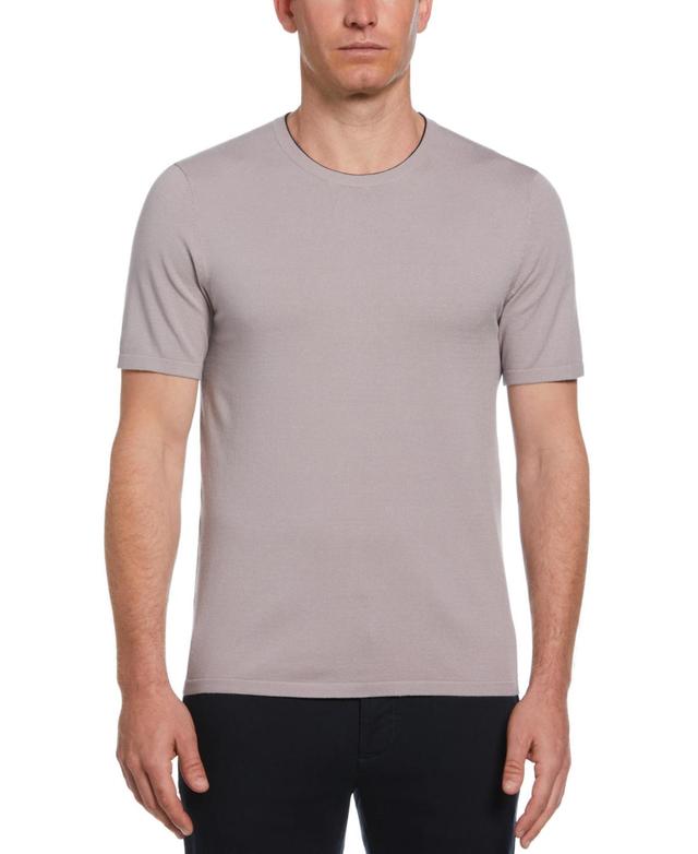 Perry Ellis Mens Short Sleeve Solid Crewneck Sweater Product Image