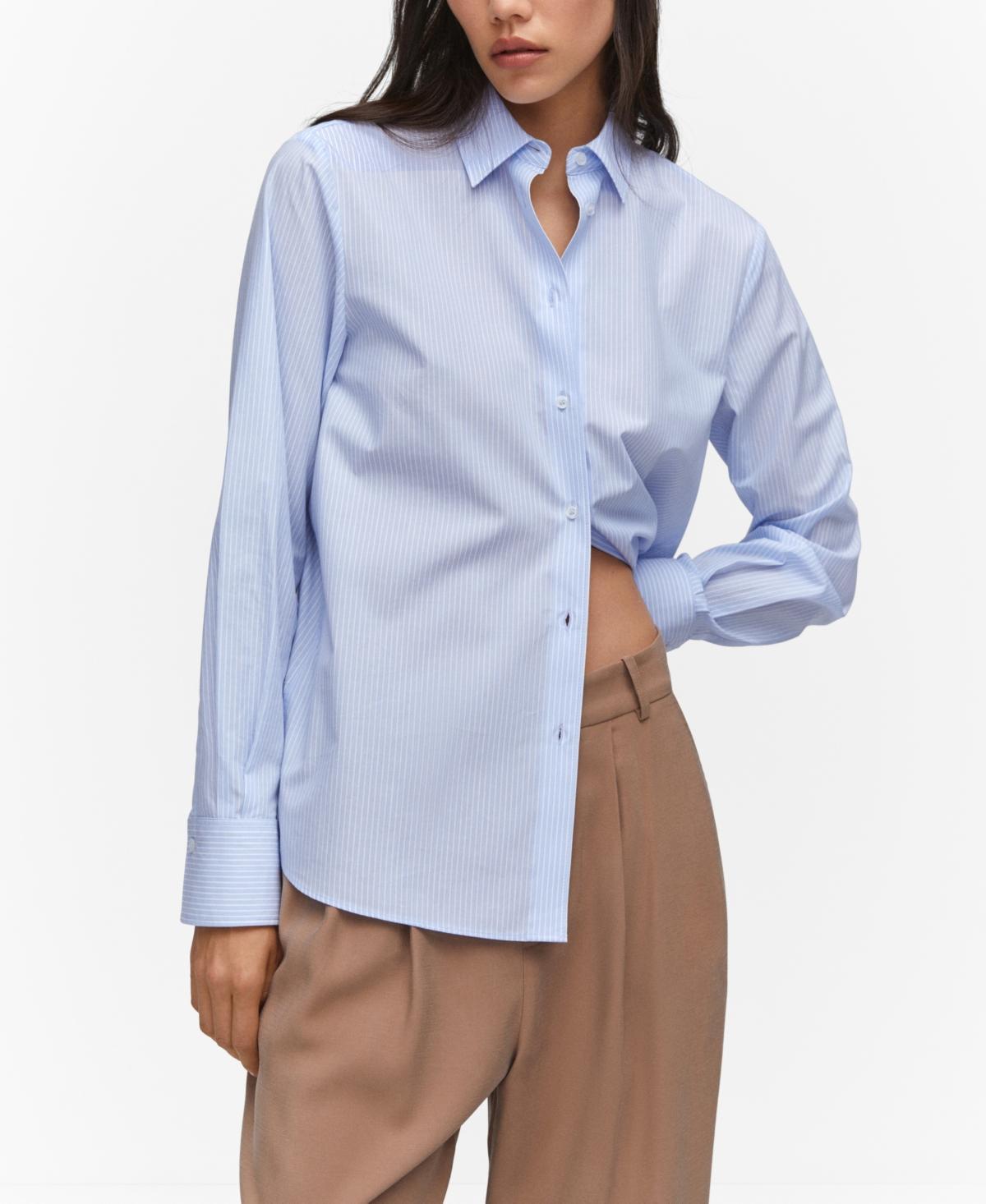 Mango Womens Oversized Lyocell Shirt Product Image