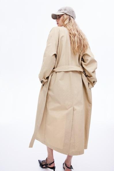 Single-Breasted Twill Trench Coat Product Image