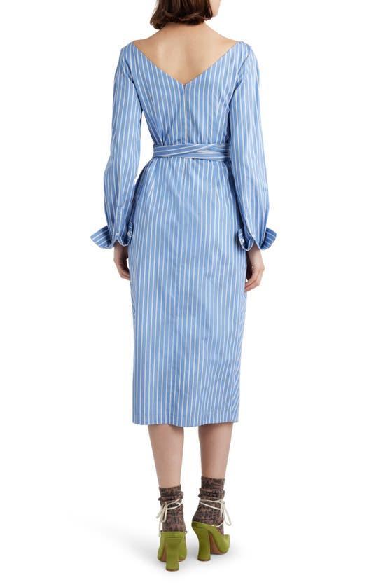 Dolada Tape Dress In Light Blue Product Image