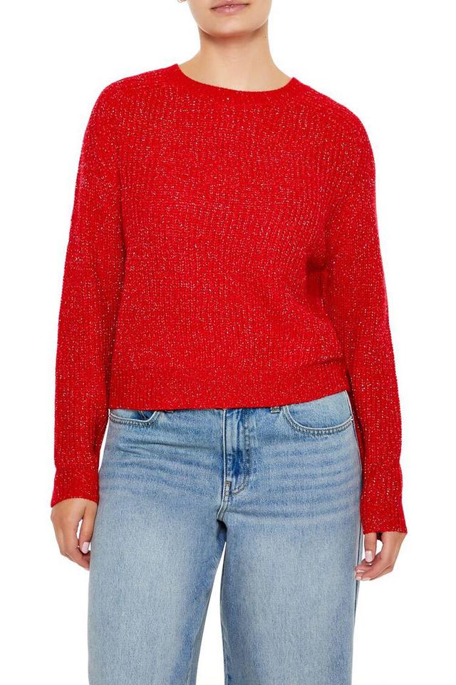 Metallic Knit Raglan Sweater | Forever 21 Product Image