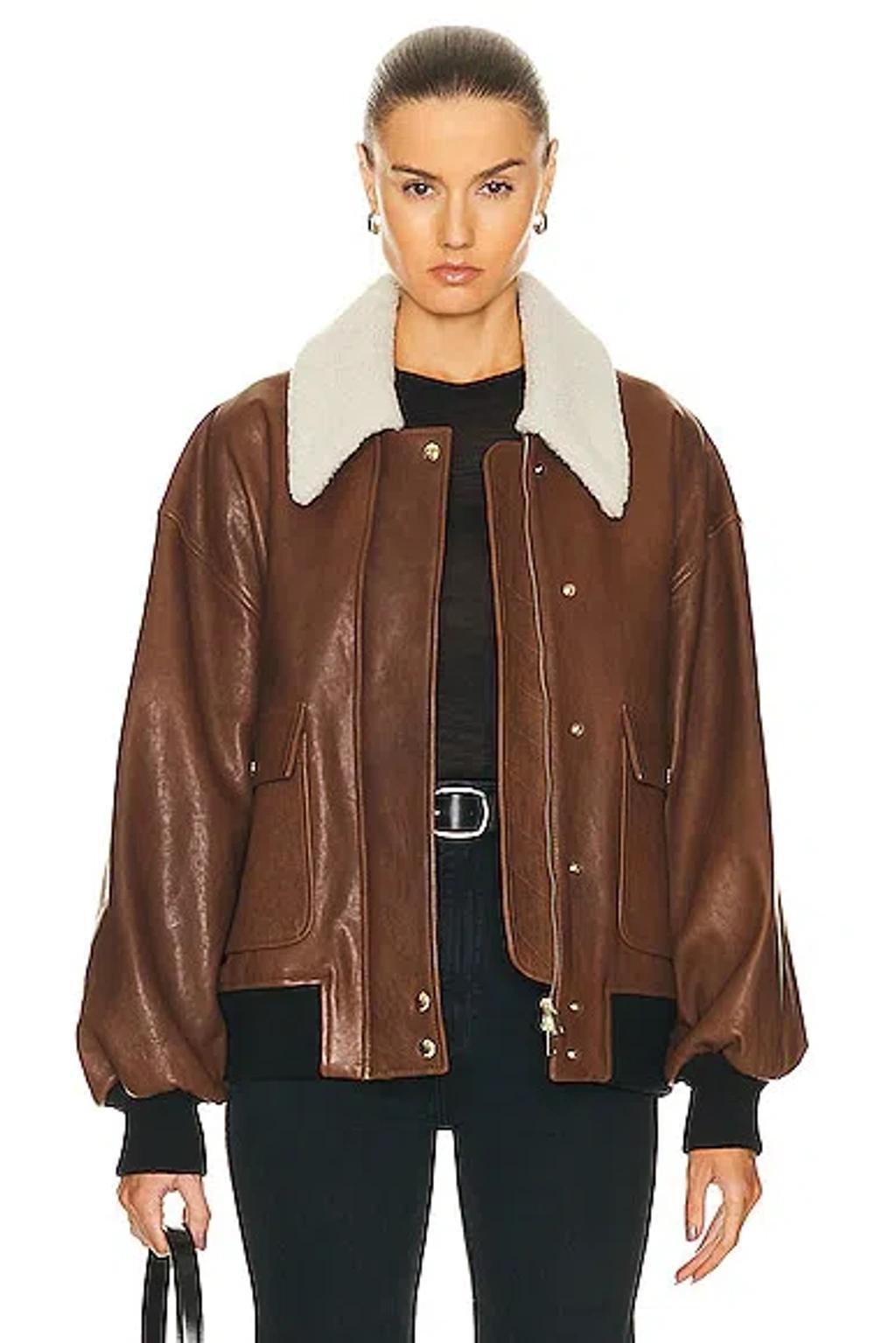 KHAITE Shellar Jacket In Brown Product Image