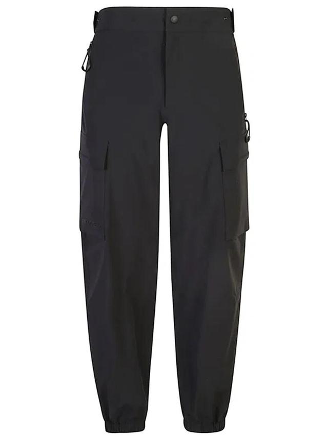 MONCLER Grenoble Logo Printed Cargo Pants In Black Product Image