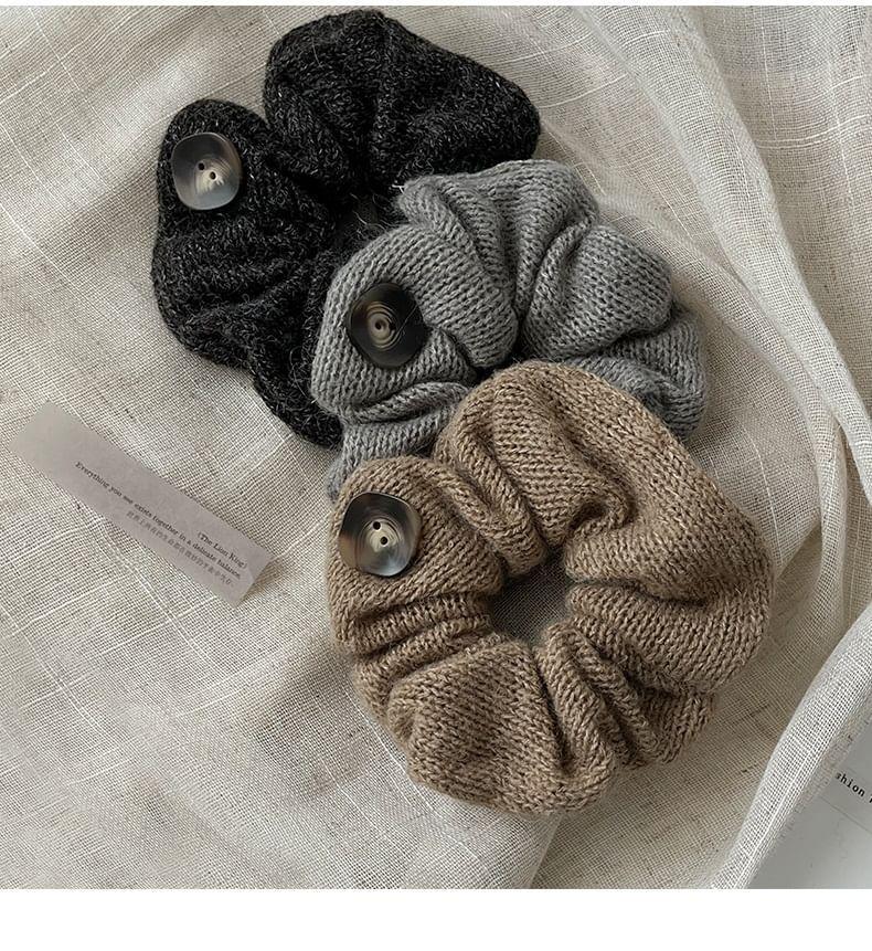 Buttoned Fabric Scrunchie Product Image