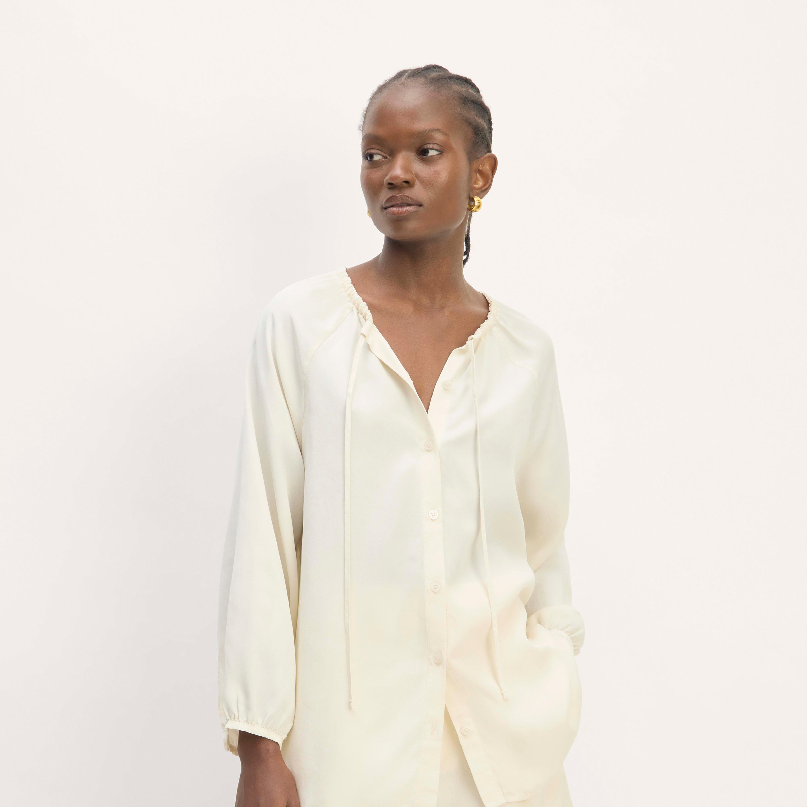 Womens Gathered Shirt in Butterlite by Everlane Product Image