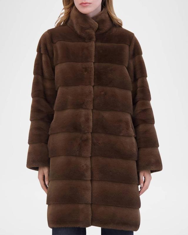 Mink-Like Faux Fur Reversible Short Coat Product Image