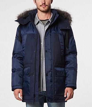 Andrew Marc Tripp Removable Faux Fur Hooded Parka Product Image