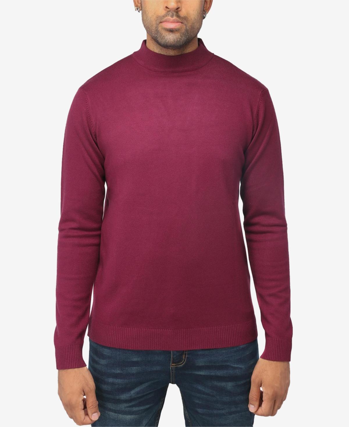 X-Ray Mens Basice Mock Neck Midweight Pullover Sweater Product Image