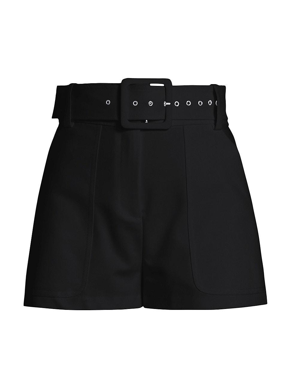 Womens Kasey Belted High-Rise Shorts Product Image