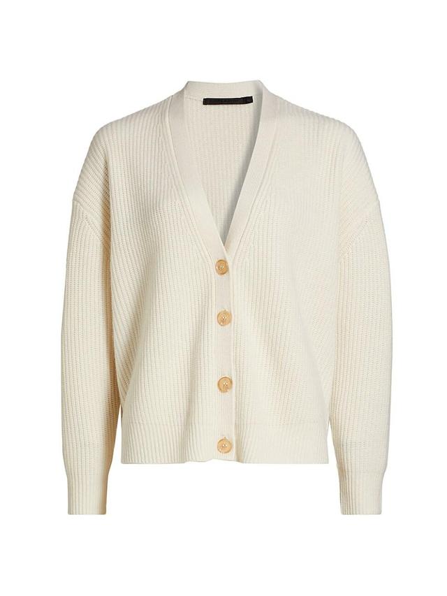 Womens Cropped Cashmere Cocoon Cardigan Product Image