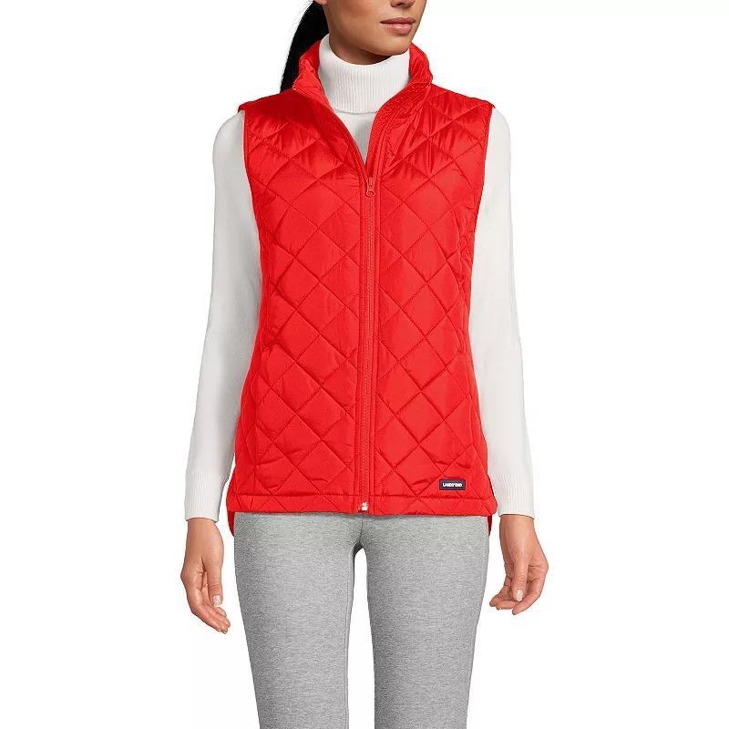 Womens Lands End Insulated Vest Green Product Image