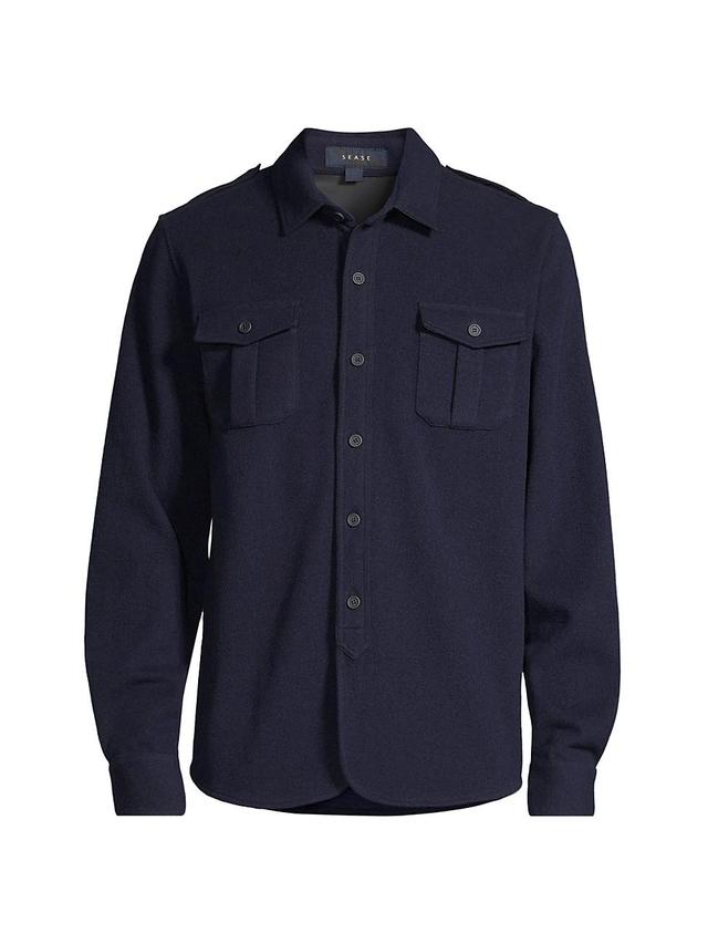 Mens Classic Wool-Nylon Blend Overshirt Product Image