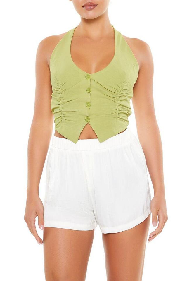 Ruched Halter Crop Top | Forever 21 Product Image