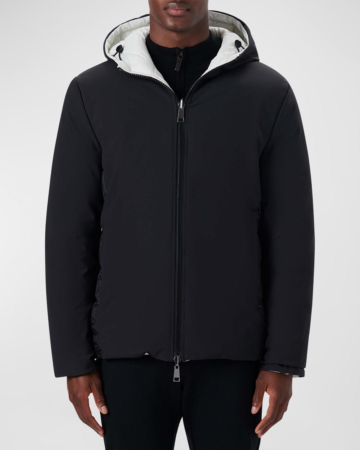 Bugatchi Reversible Hooded Water Repellent Bomber Jacket Product Image