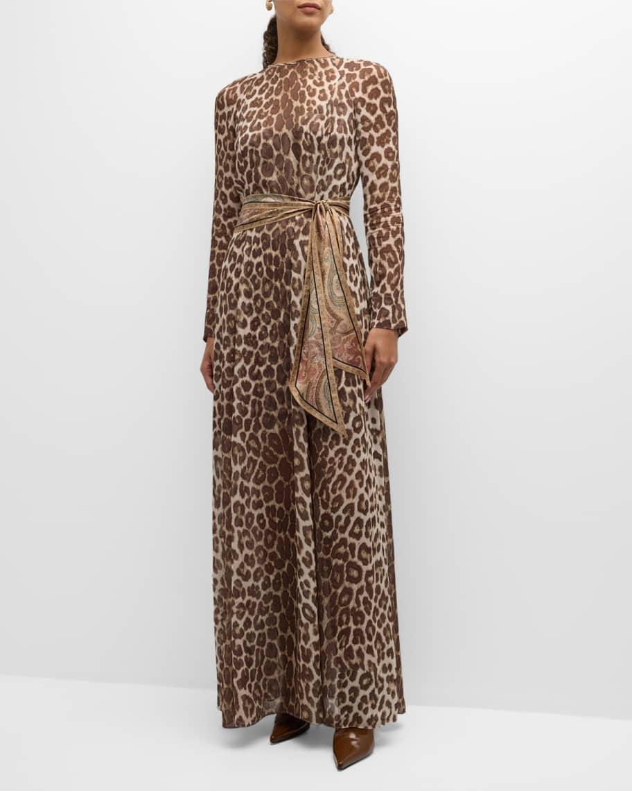 Illustration Leopard Sheath Dress Product Image