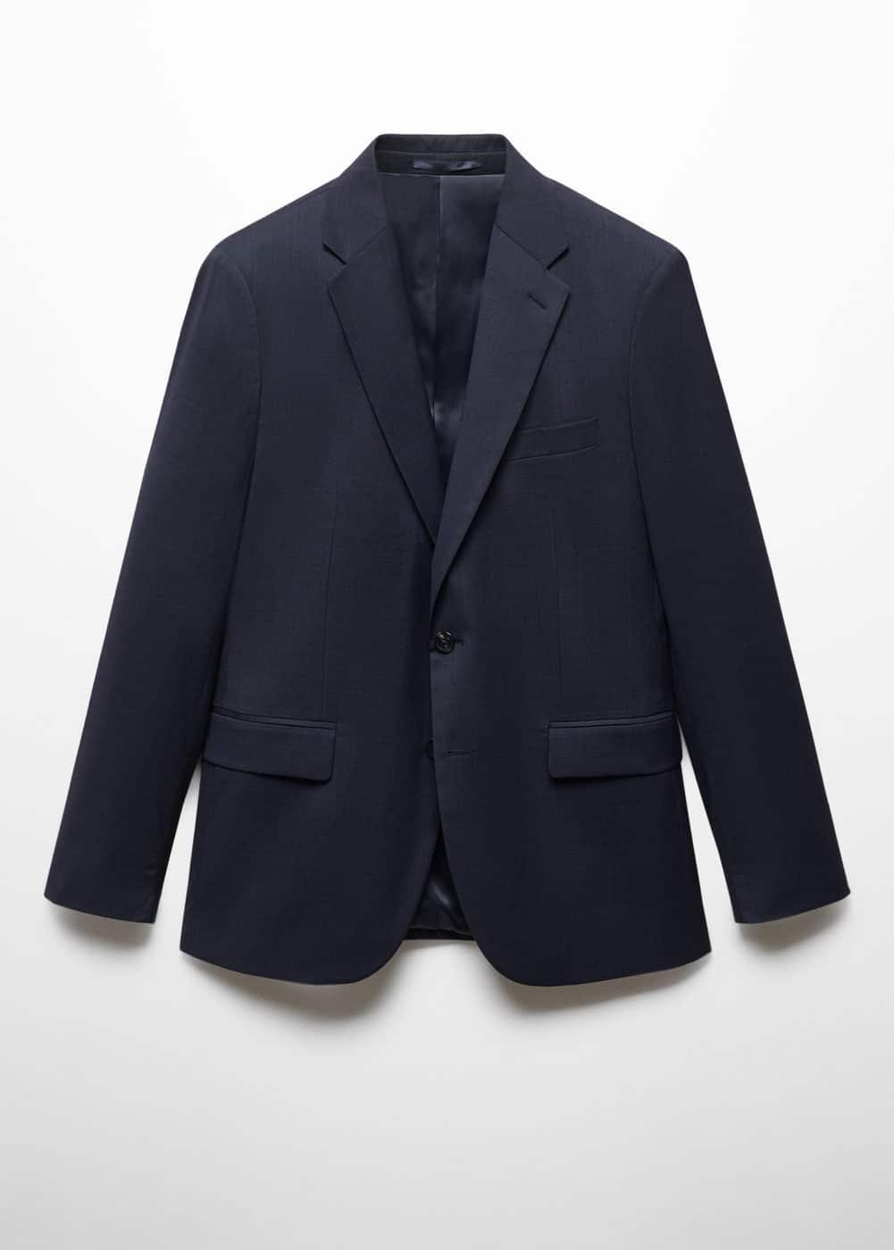 Stretch fabric slim-fit suit blazer - Men | MANGO USA Product Image