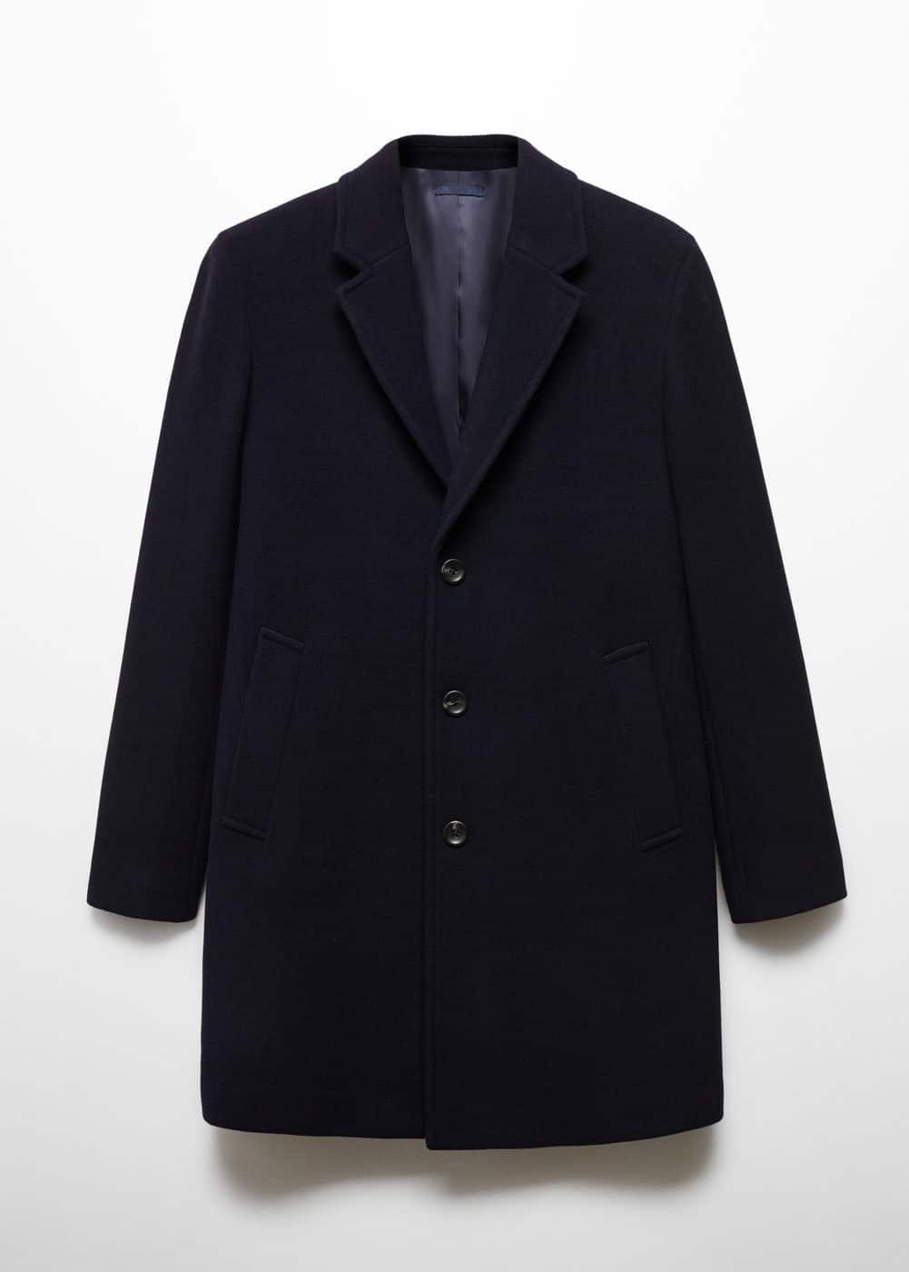 MANGO MAN - Lightweight recycled wool coat dark navyMen Product Image