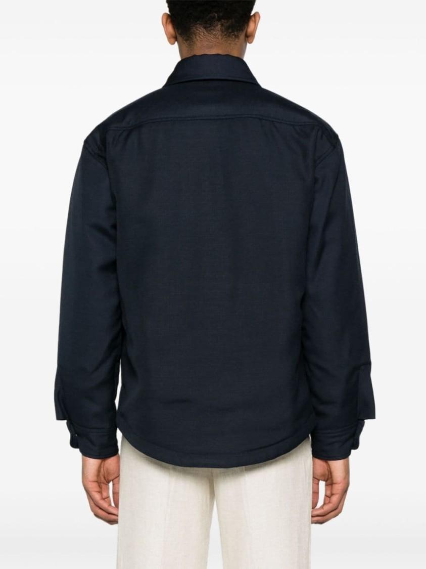 JACQUEMUS Boulanger Puffer Shirt Jacket In Blue Product Image