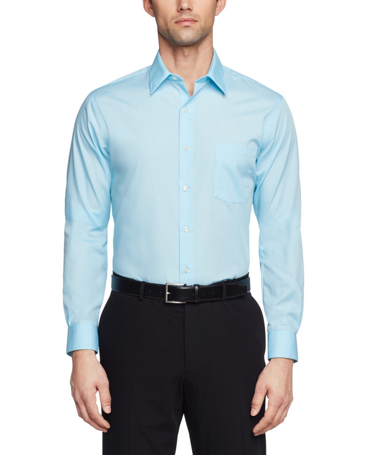 Van Heusen Mens Fitted Poplin Dress Shirt Product Image