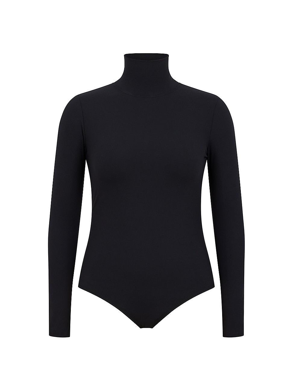 Suit Yourself Ribbed Long-Sleeve Turtleneck Bodysuit Product Image