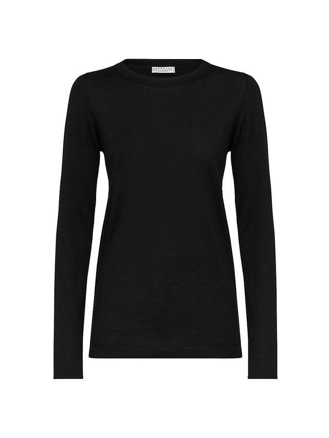 Womens Cashmere and Silk Lightweight Sweater Product Image