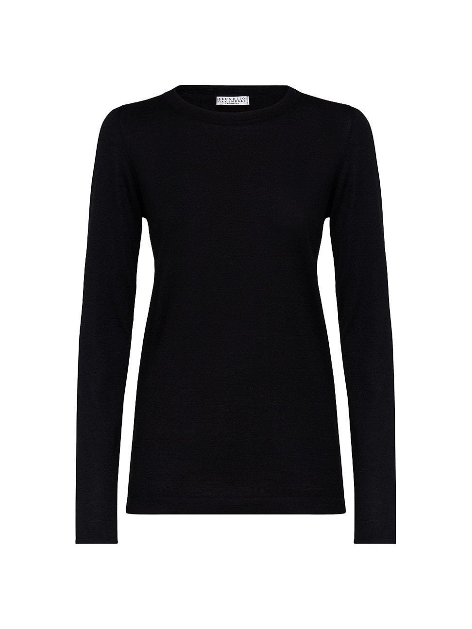 Womens Cashmere And Silk Lightweight Sweater Product Image