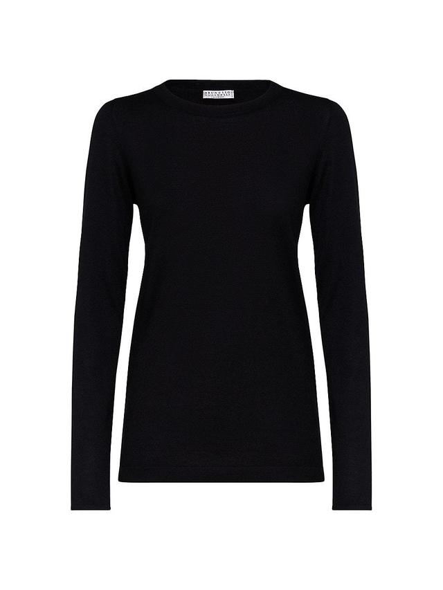 Womens Cashmere And Silk Lightweight Sweater Product Image