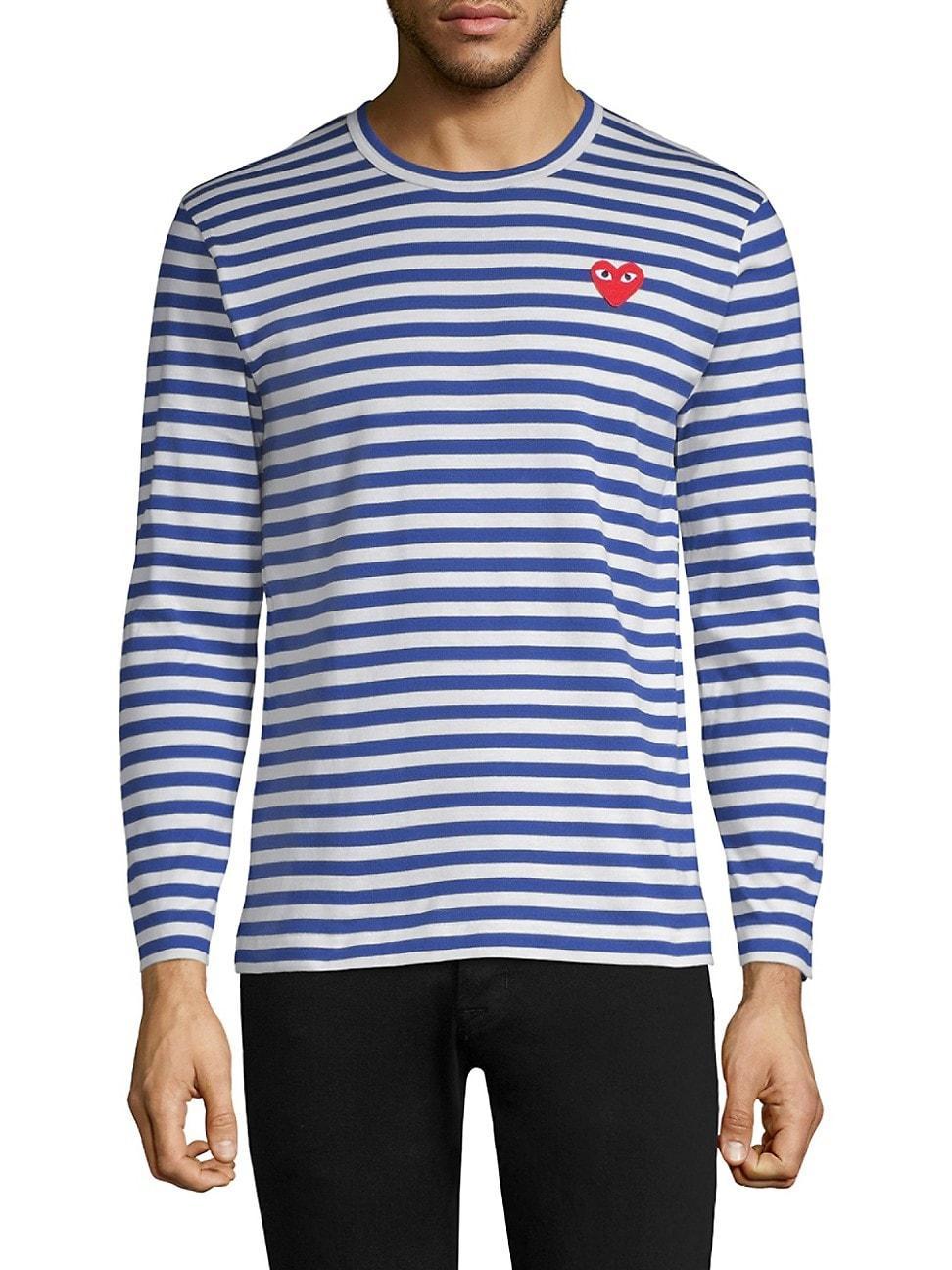 Mens Mini Heart Long-Sleeve Cotton Tee Product Image