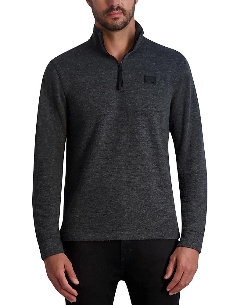 Karl Lagerfeld Paris Brushed Quarter Zip Knit Pullover Product Image