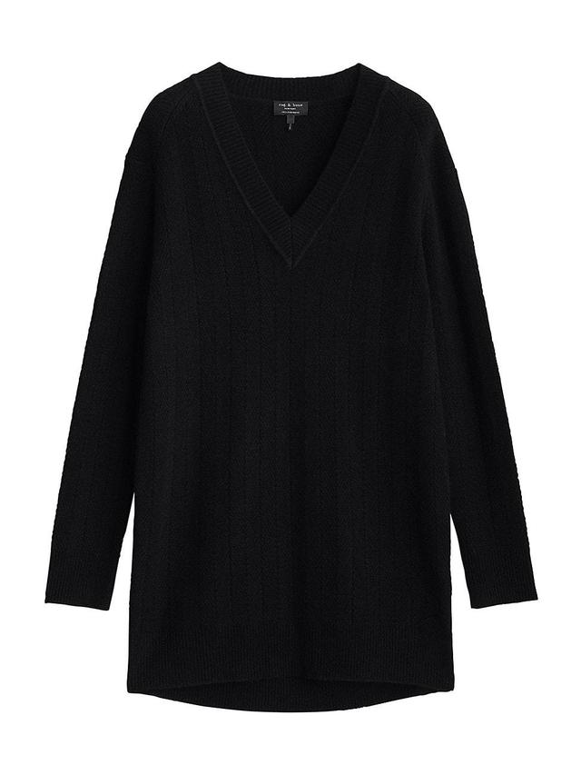 Womens Durham Herringbone-Knit Cashmere Minidress Product Image