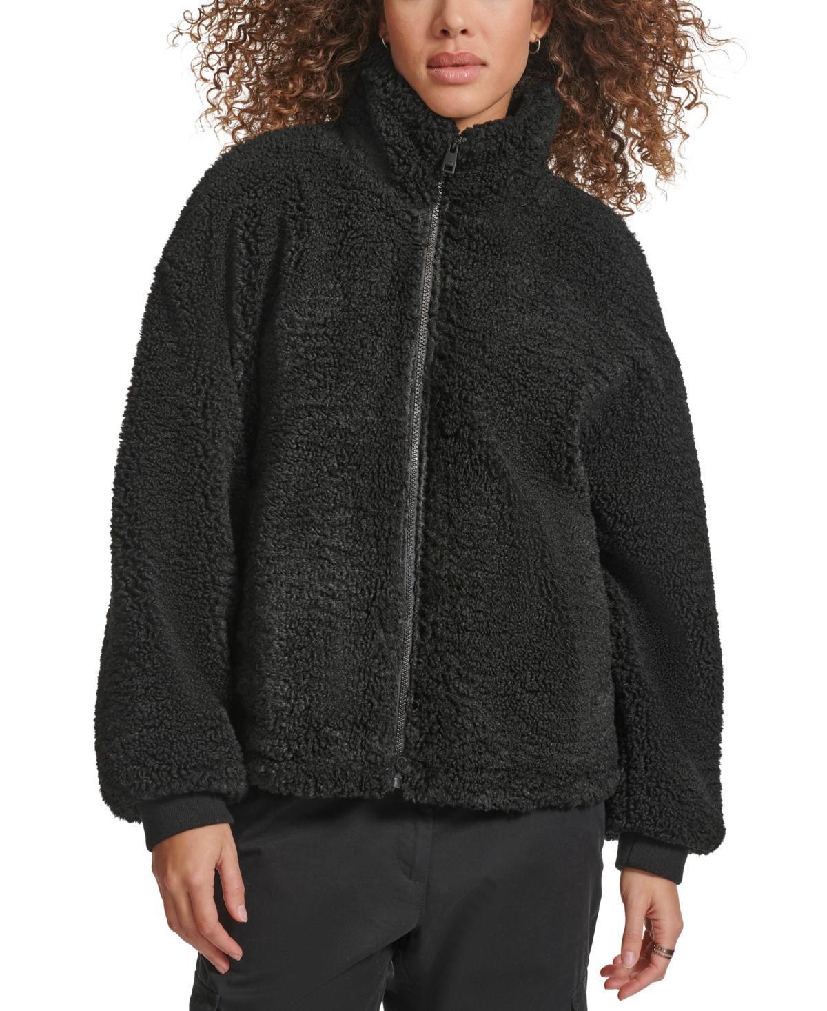 Levis Womens Sherpa Stand Collar Zip Up Jacket Product Image