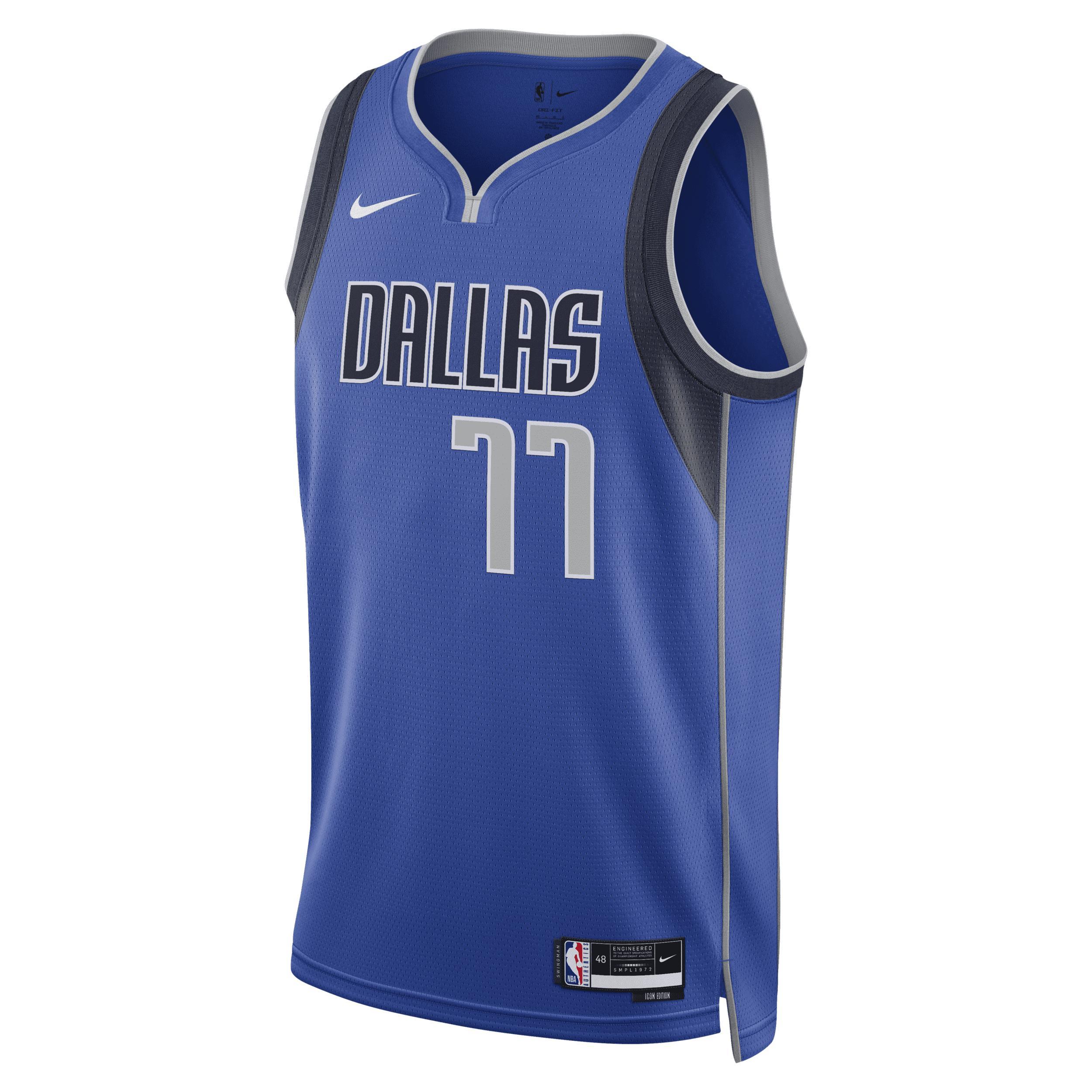 Mens and Womens Nike Luka Doncic Dallas Mavericks Swingman Jersey - Blue Product Image