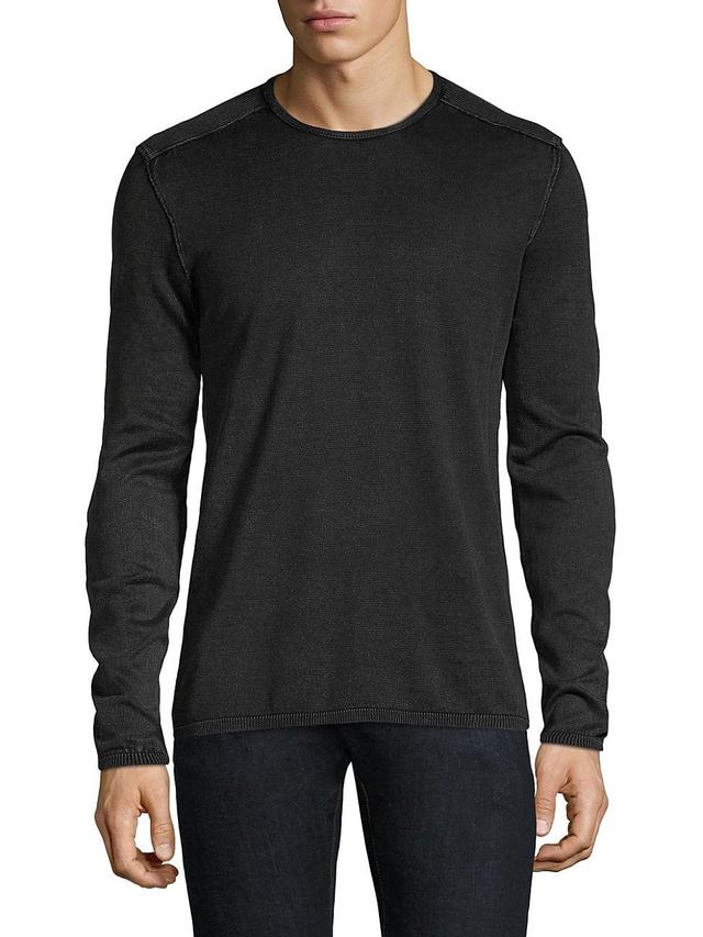 John Varvatos Star USA Walter Long Sleeve Acid Wash Crewneck T-Shirt Product Image